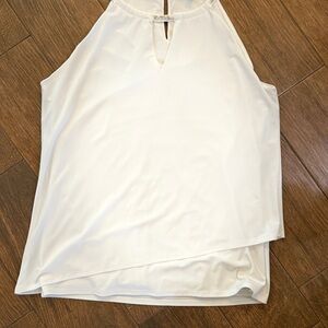 White Sleeveless Blouse